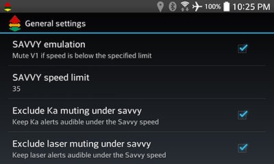 Valentine One Settings: YaV1 Savvy emulation