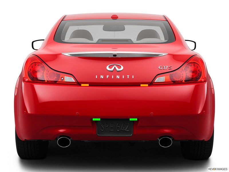 Infiniti G37 rear head locations