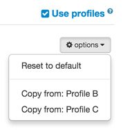 Profiles pulldown box on AntiLaser Priority Configuration page