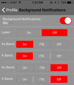 Background Notification Settings