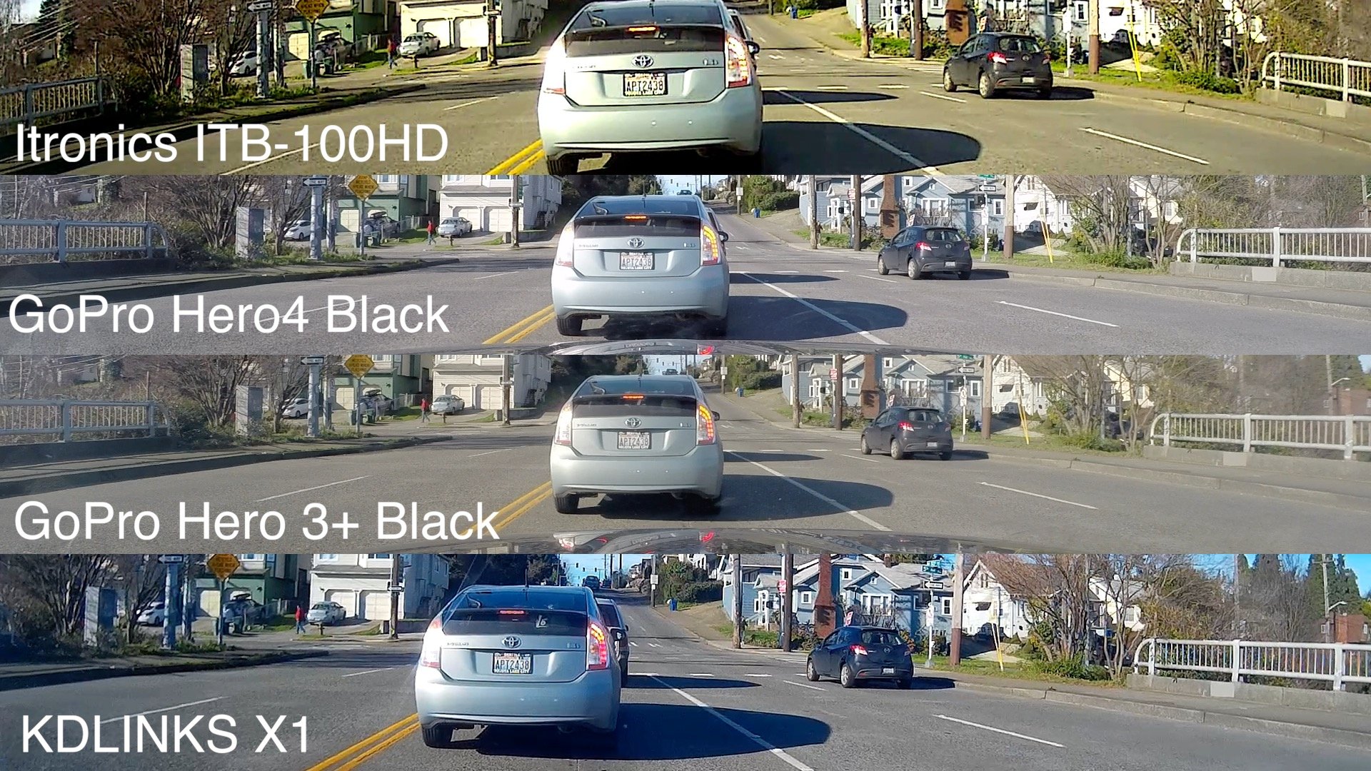 Comparison shot ITB GoPros X1