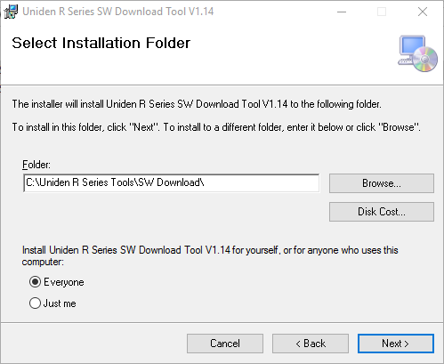 Install Uniden software update