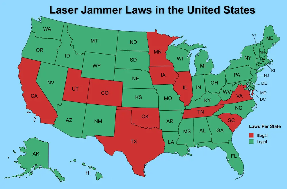 Laser Jammer Laws in the United States