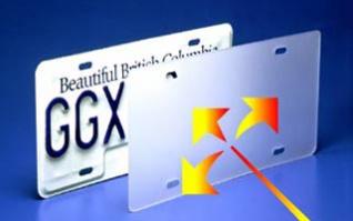 License plate laser cover