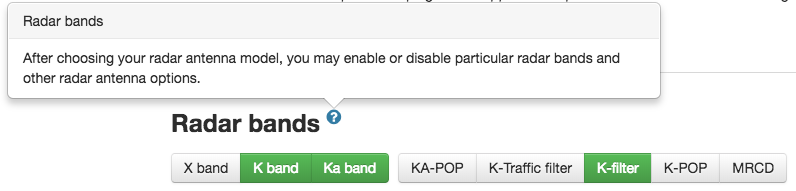 Net Radar DSP settings popup