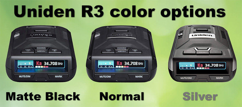 Uniden R3 matte black, normal, silver