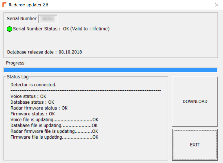 Radenso Pro M firmware update software