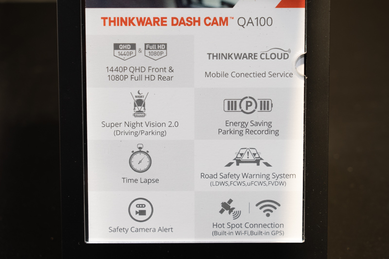 Thinkware QA100 specs