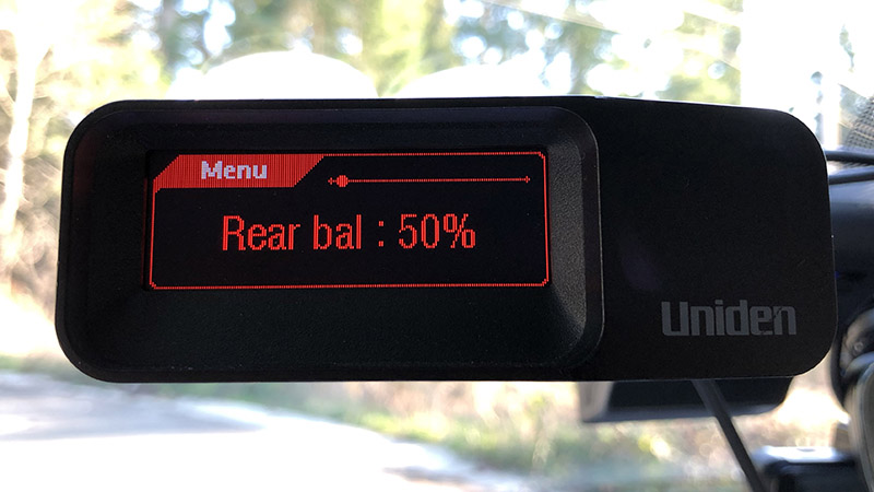 R7 rear antenna set to 50% sensitivity