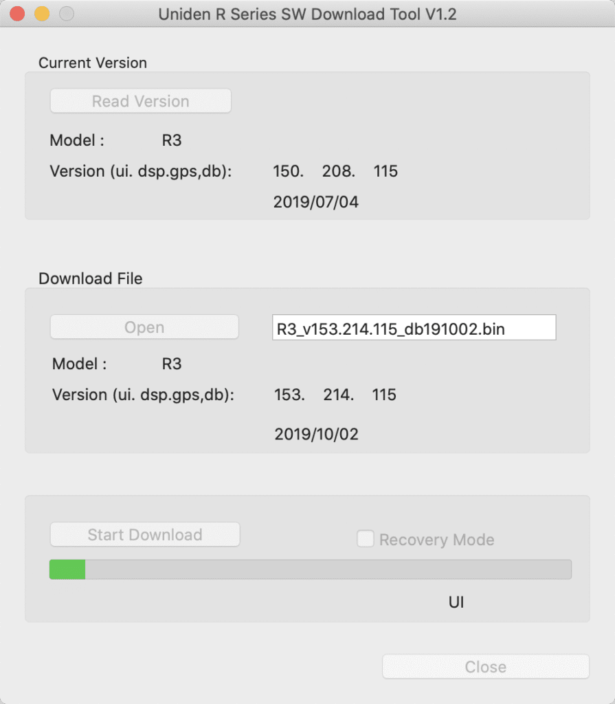 Uniden R1 & Uniden R3 Updated to Firmware 1.53 Vortex Radar