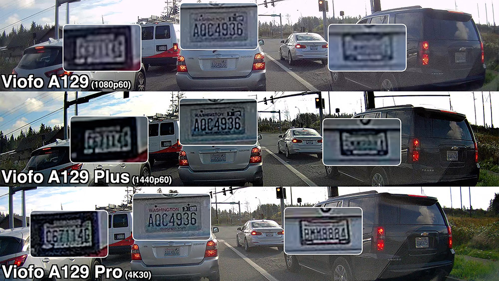 A129 Daytime License Plate Comparison