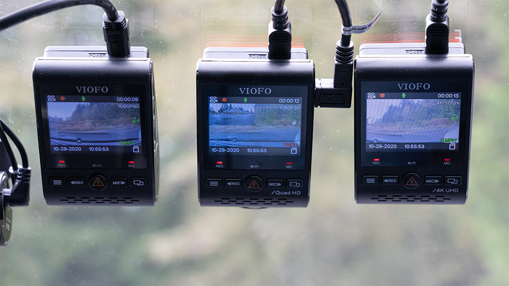 Viofo A129 Duo, A129 Plus, & A129 Pro on windshield