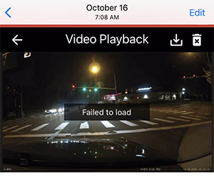 A129 Pro app showing clip failed to load