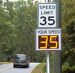 Radar speed sign