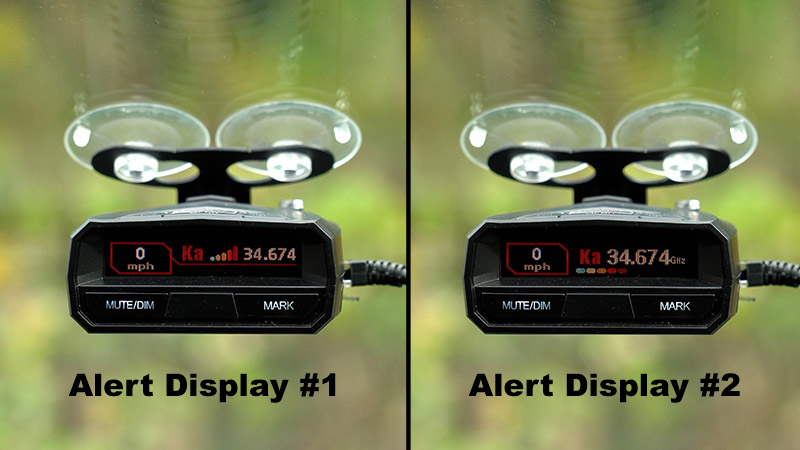 Uniden R4 Alert Display Modes 1 & 2