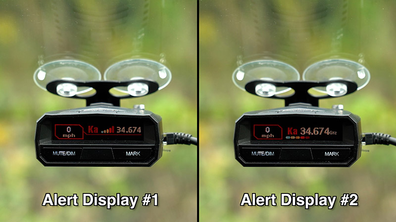 Uniden R4, Alert Display 1 and 2