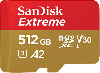 512GB SanDisk Extreme MicroSD Card