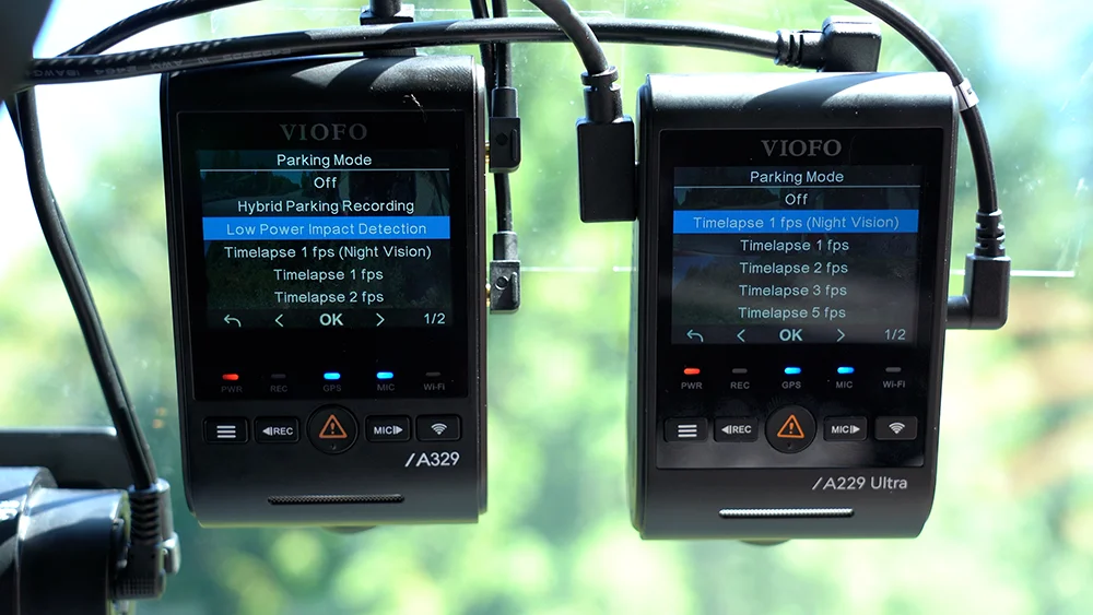 Viofo A229 Ultra vs A329S low power parking mode